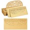 Gold Money Envelopes for Cash Gifts, Laser Cut Holders, 6.8x3.3 In, 36 Pack